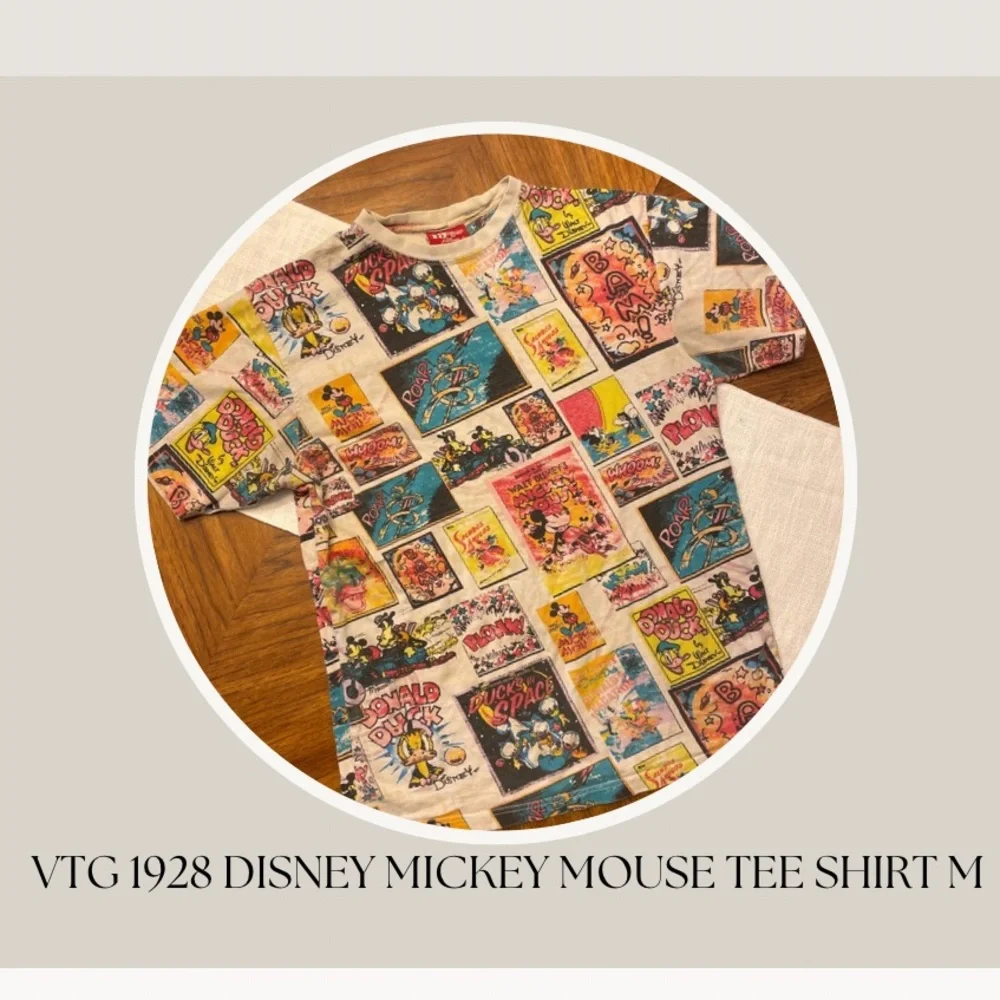 VTG 1928 DISNEY MICKEY MOUSE TEE SHIRT M - Picture 1 of 6